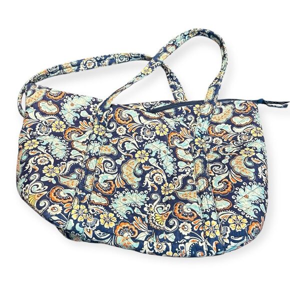 VERA BRADLEY Kaddie Libbie Quilted Paisley Weekender Travel Bag – Blue/Teal/Oran - Picture 5 of 6